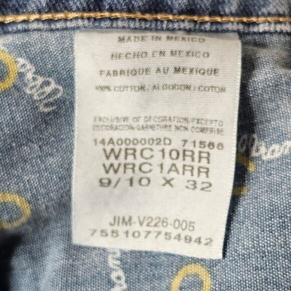 Vintage Y2K Wrangler 9/10 32 Medium Wash Western Jeans Denim Rodeo 90s Cowgirl - Picture 9 of 16